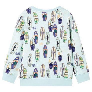 Sweatshirt para criança azul-suave mesclado 128
