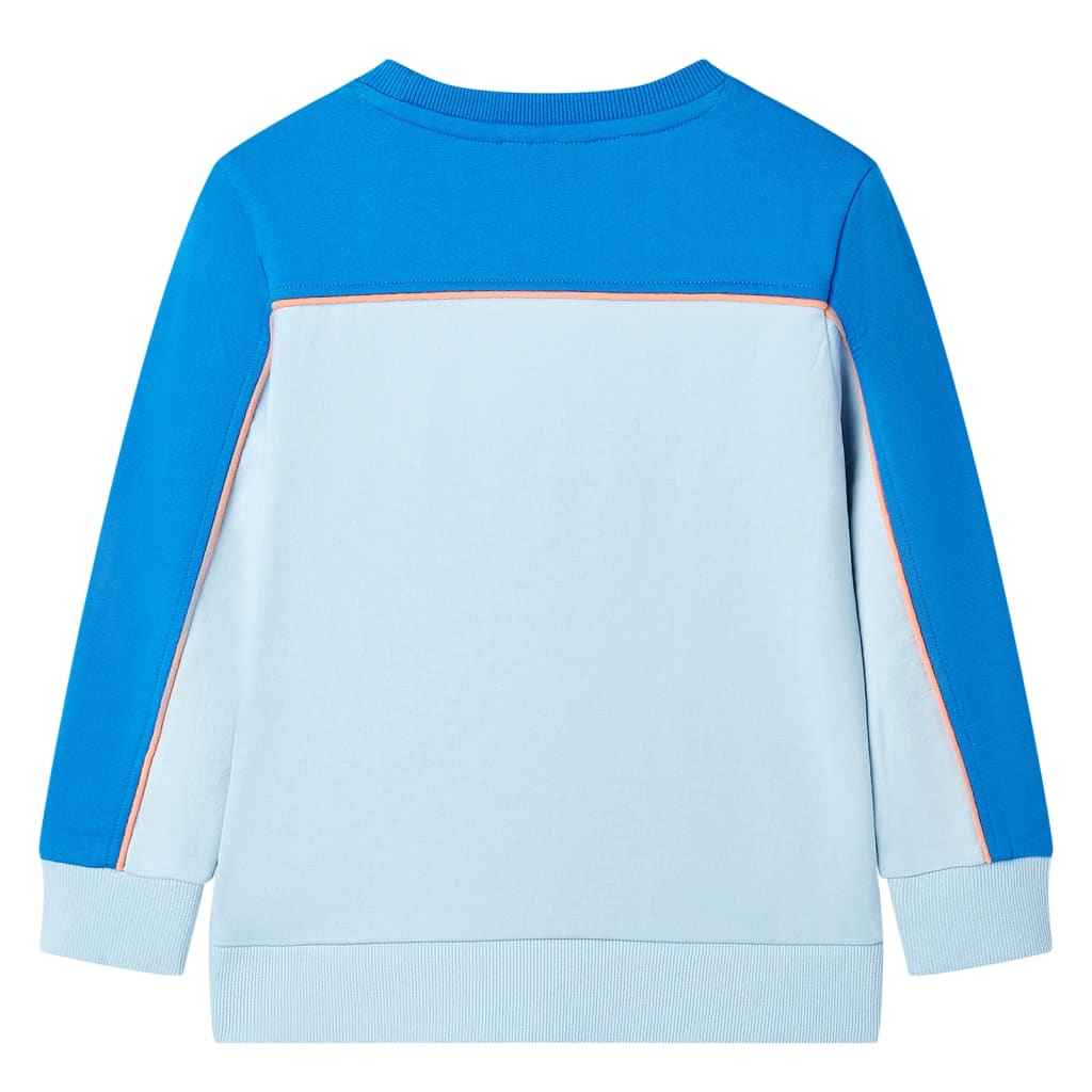 Sweatshirt para criança azul-brilhante e azul-claro 92