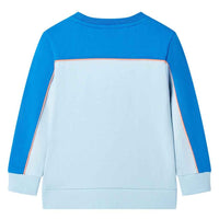 Sweatshirt para criança azul-brilhante e azul-claro 92