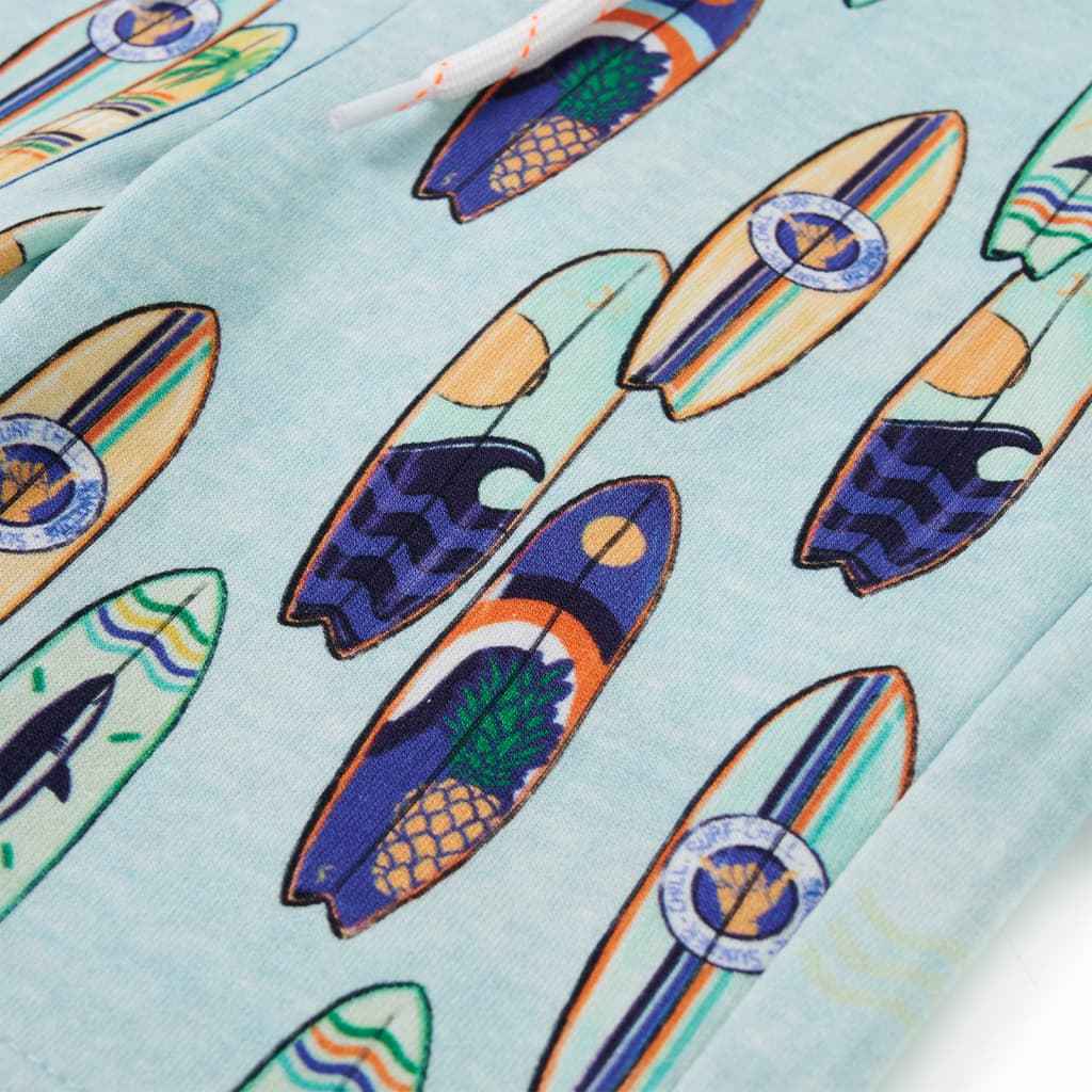 Calções de criança com cordão azul-suave mesclado 92