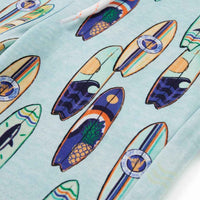 Calções de criança com cordão azul-suave mesclado 92