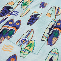 Calções de criança com cordão azul-suave mesclado 92