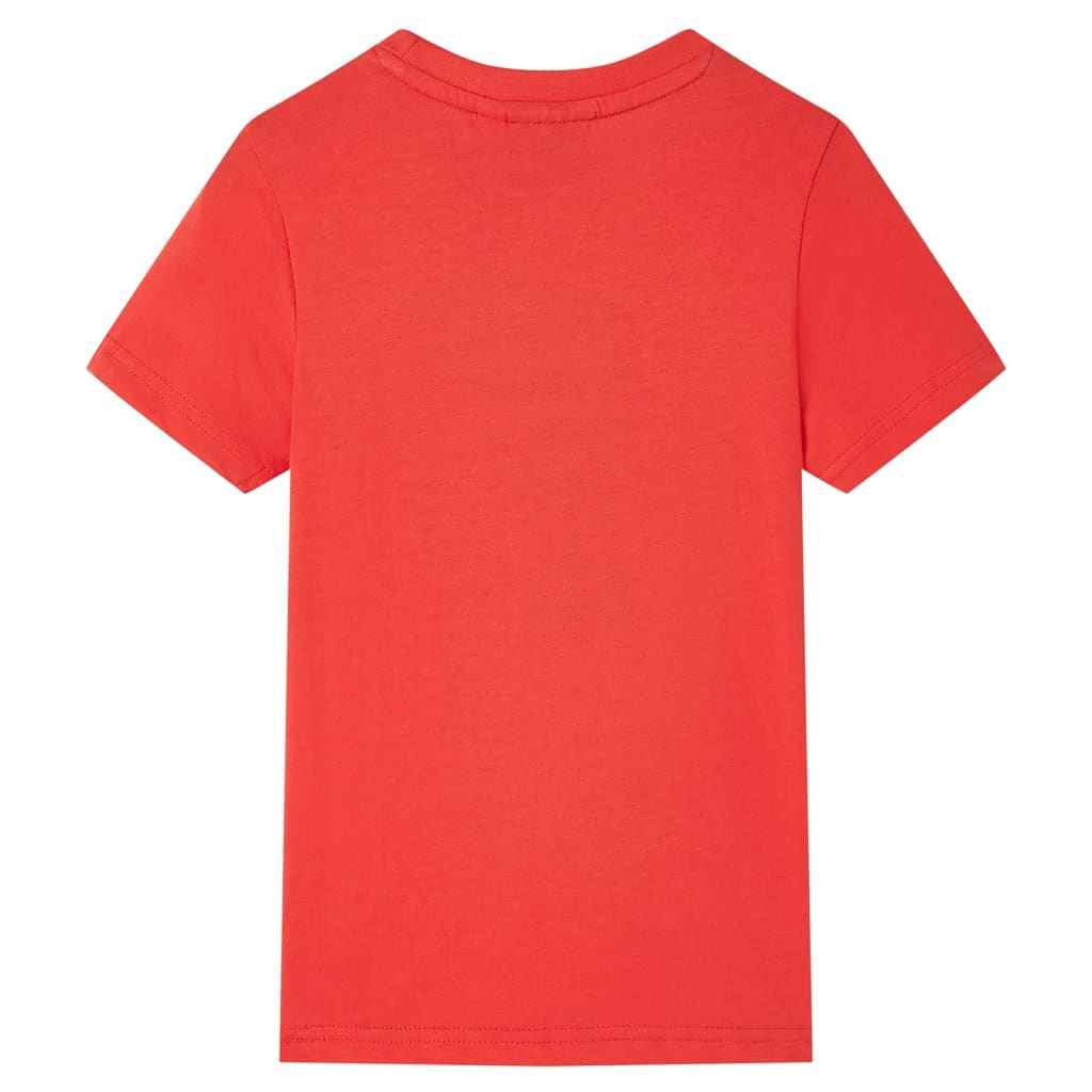 T-shirt de manga curta para criança vermelho 92