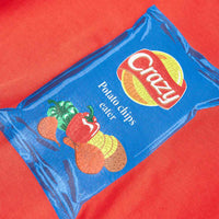 T-shirt de manga curta para criança vermelho 92