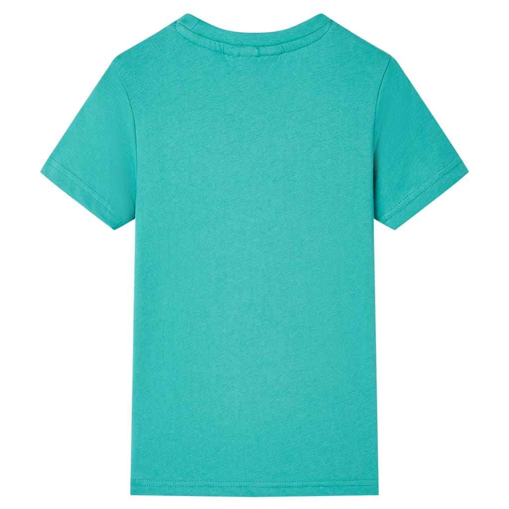 T-shirt infantil com mangas curtas menta-escuro 92