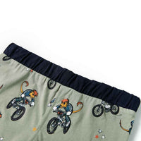 Pijama de manga curta para criança caqui-claro 92