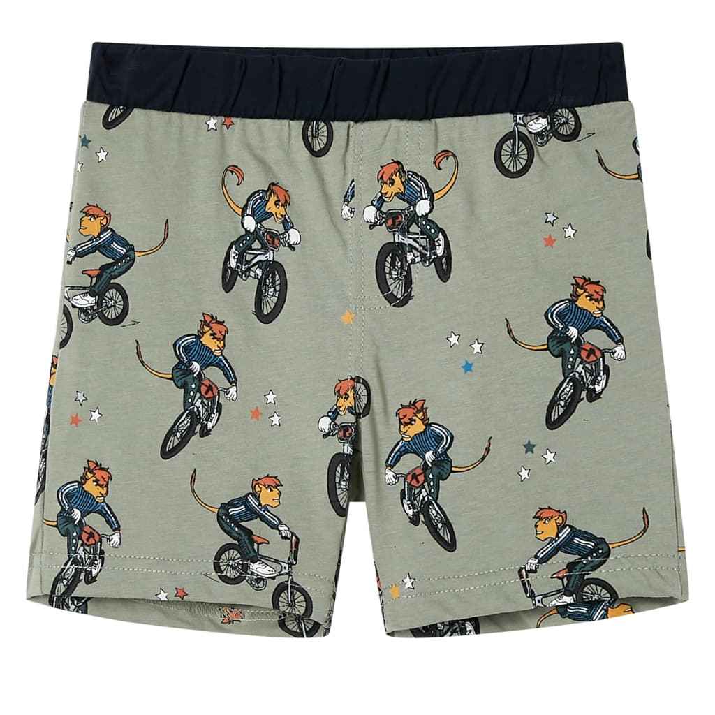 Pijama de manga curta para criança caqui-claro 92