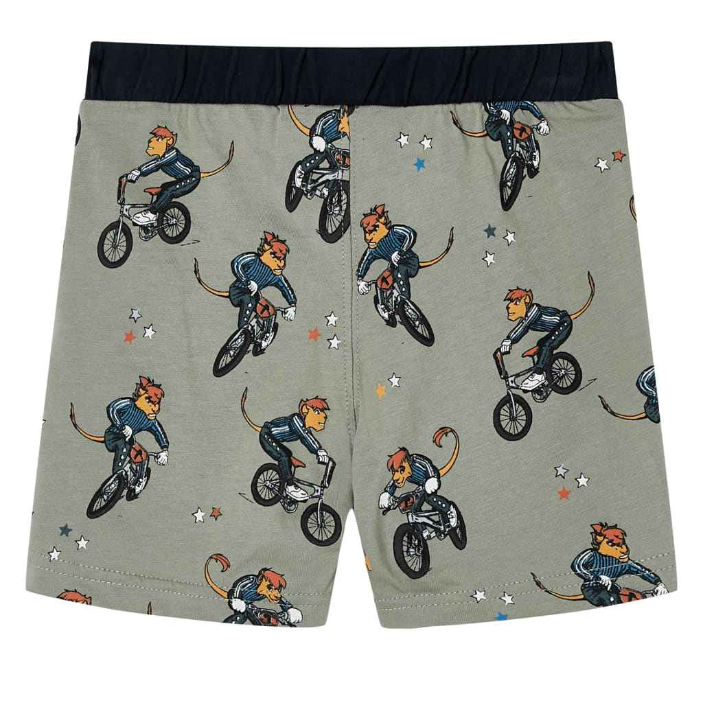 Pijama de manga curta para criança caqui-claro 92