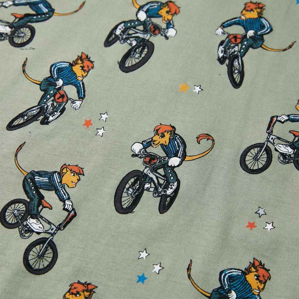 Pijama de manga curta para criança caqui-claro 92