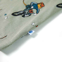 Pijama de manga curta para criança caqui-claro 92