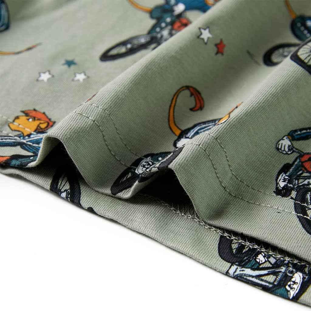 Pijama de manga curta para criança caqui-claro 92