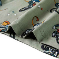 Pijama de manga curta para criança caqui-claro 92