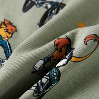 Pijama de manga curta para criança caqui-claro 92