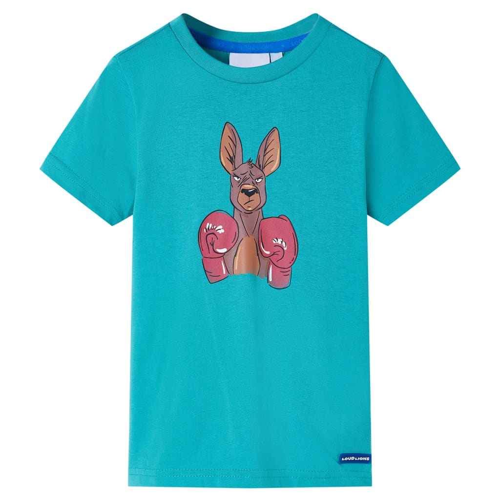 T-shirt infantil com mangas curtas menta-escuro 92