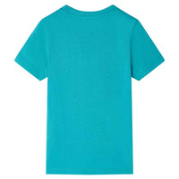 T-shirt infantil com mangas curtas menta-escuro 92