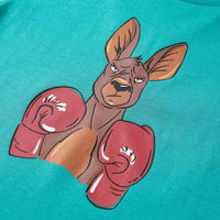 T-shirt infantil com mangas curtas menta-escuro 92