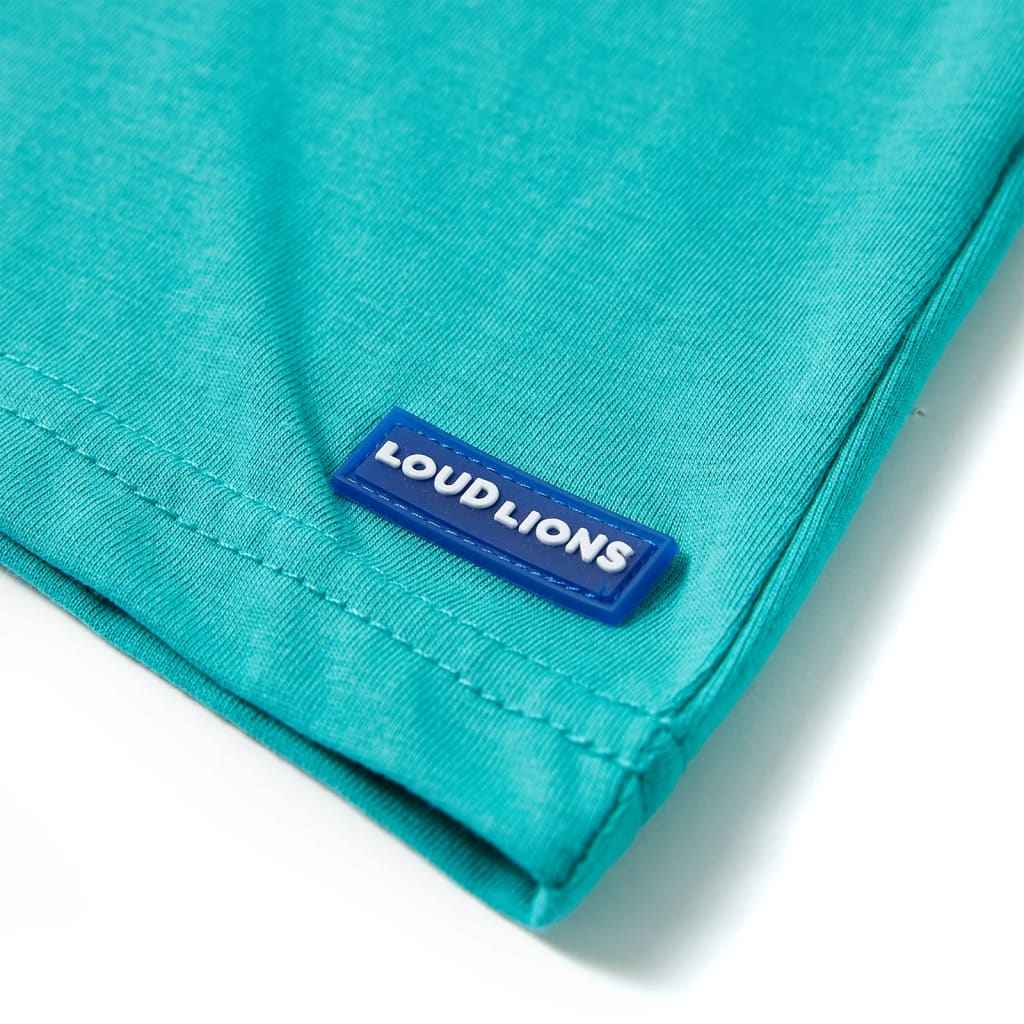 T-shirt infantil com mangas curtas menta-escuro 92