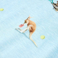 T-shirt para criança azul-claro mesclado 92