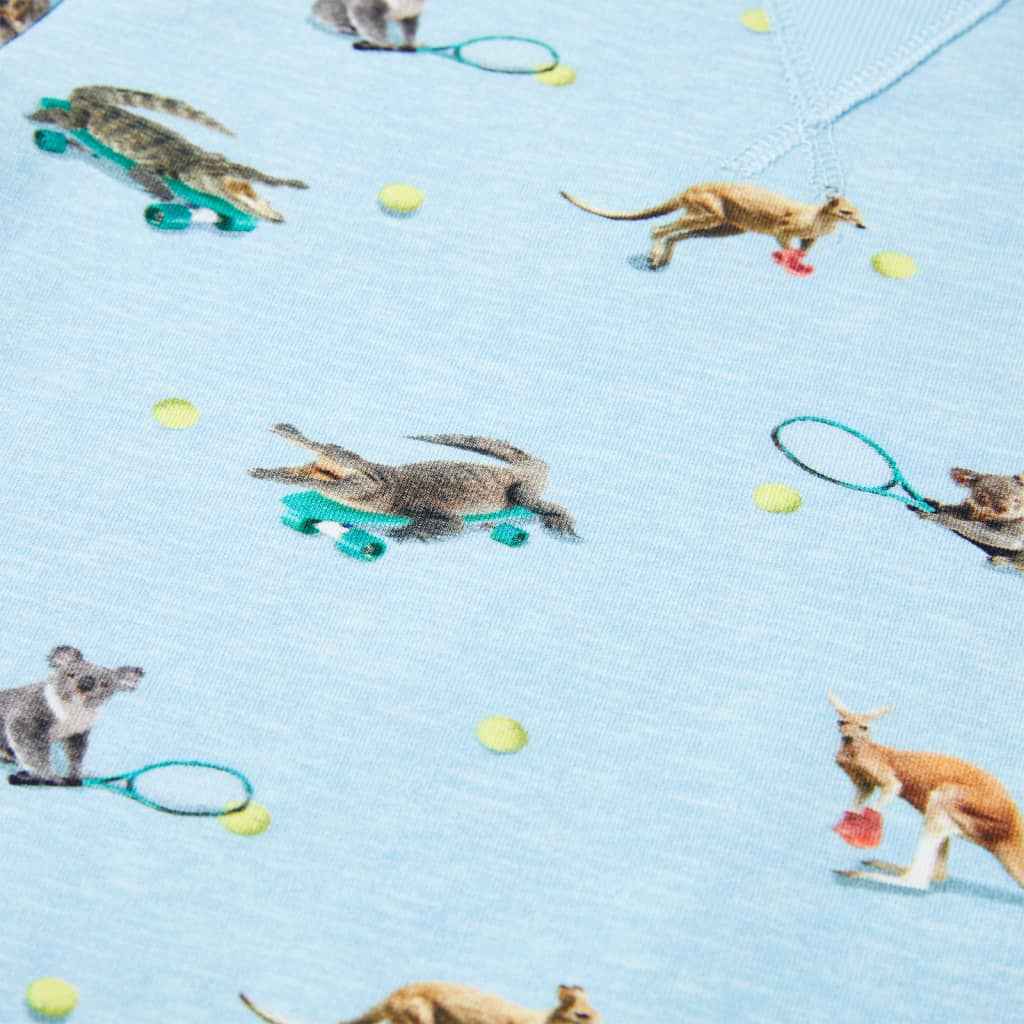 Sweatshirt para criança azul-claro mesclado 92