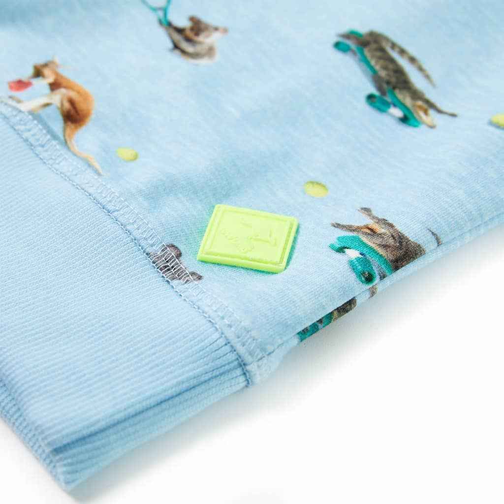 Sweatshirt para criança azul-claro mesclado 92