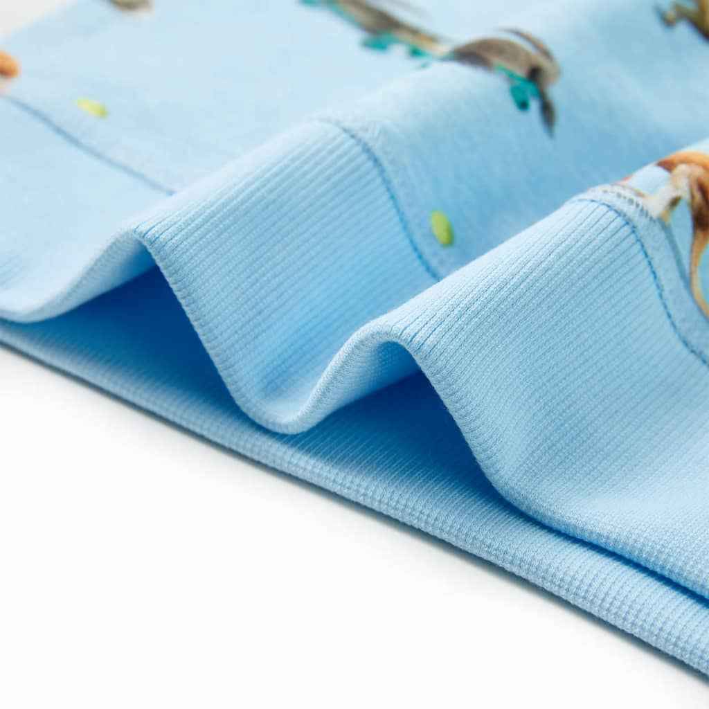 Sweatshirt para criança azul-claro mesclado 92