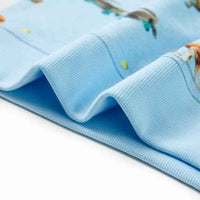 Sweatshirt para criança azul-claro mesclado 92