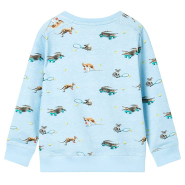 Sweatshirt para criança azul-claro mesclado 104