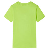 T-shirt de manga curta para criança cor lima 92