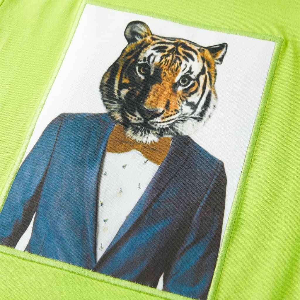 T-shirt de manga curta para criança cor lima 92