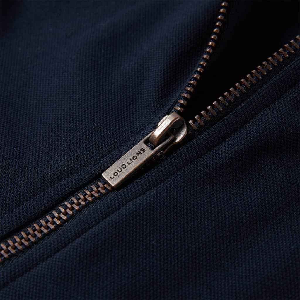 Sweatshirt para criança com fecho azul-marinho 92