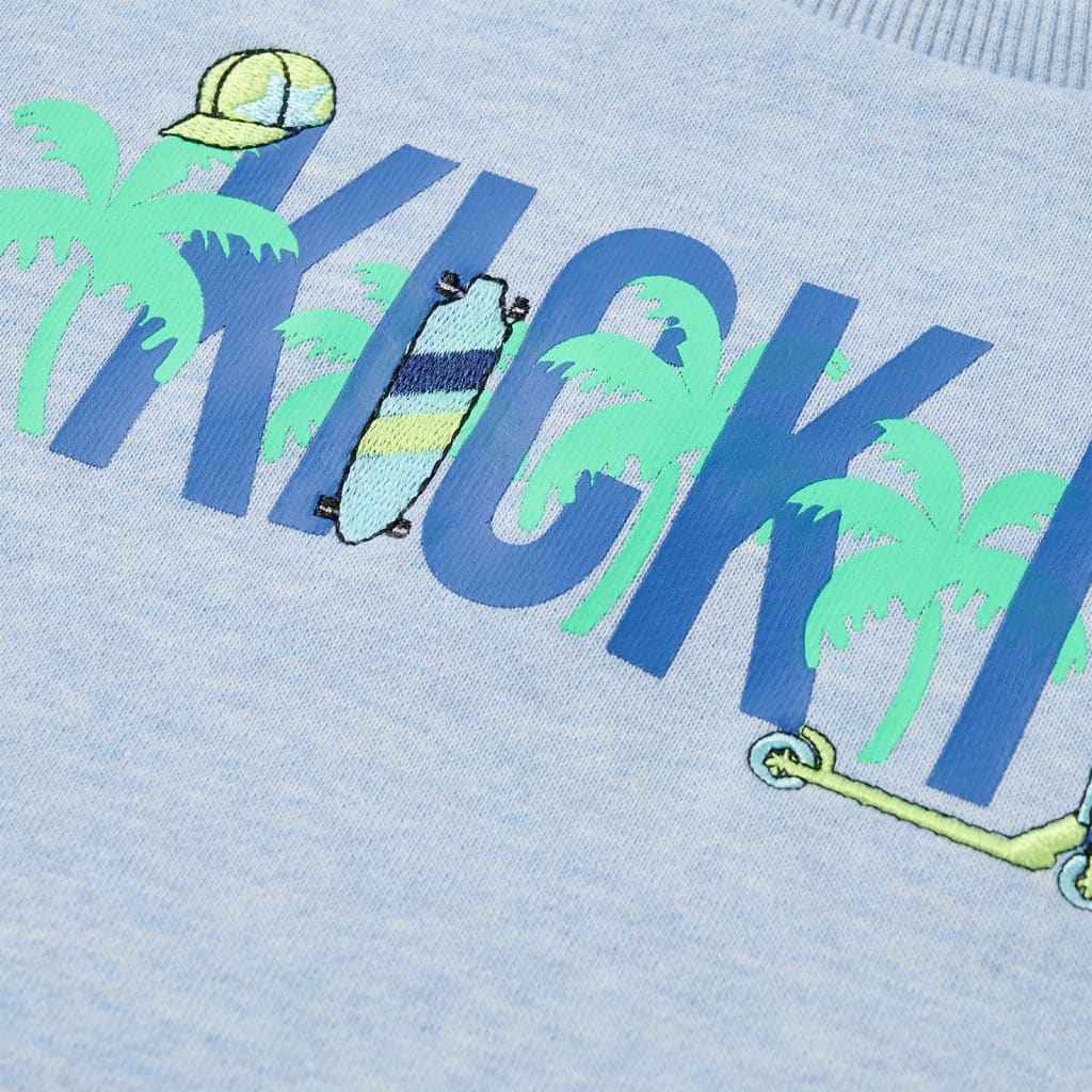 Sweatshirt para criança azul-suave mesclado 92