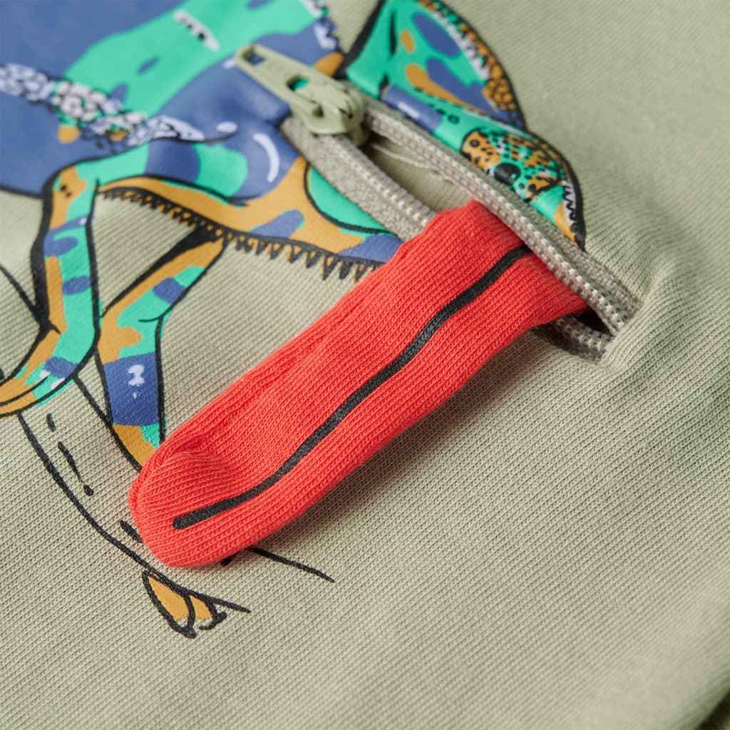 T-shirt de manga curta para criança caqui-claro 92