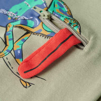 T-shirt de manga curta para criança caqui-claro 92