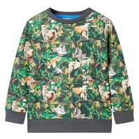 Sweatshirt para criança azul-petróleo 128
