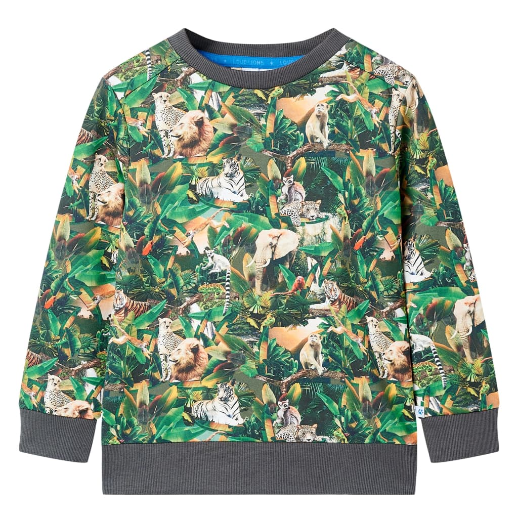 Sweatshirt para criança azul-petróleo 128