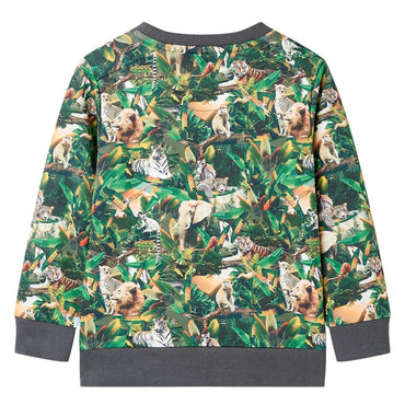 Sweatshirt para criança azul-petróleo 128