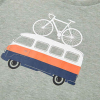 Sweatshirt para criança cor caqui-claro mesclado 92