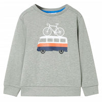 Sweatshirt para criança cor caqui-claro mesclado 104