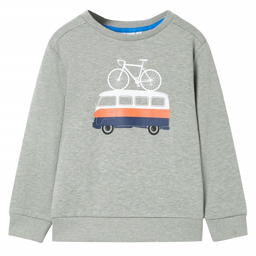 Sweatshirt para criança cor caqui-claro mesclado 104