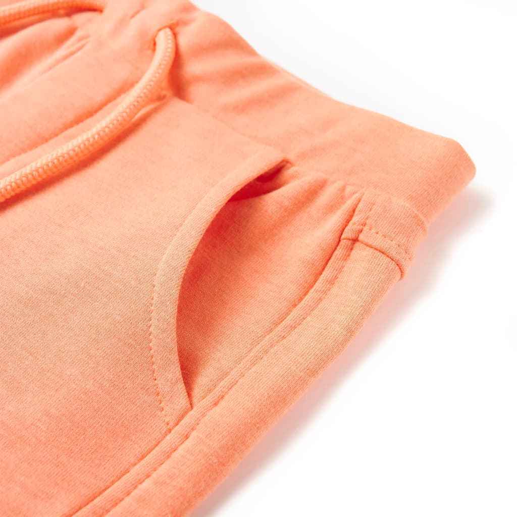 Calções de criança com cordão laranja néon 92