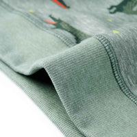 Sweatshirt para criança cor caqui-claro mesclado 92