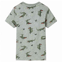 T-shirt para criança caqui-claro mesclado 92