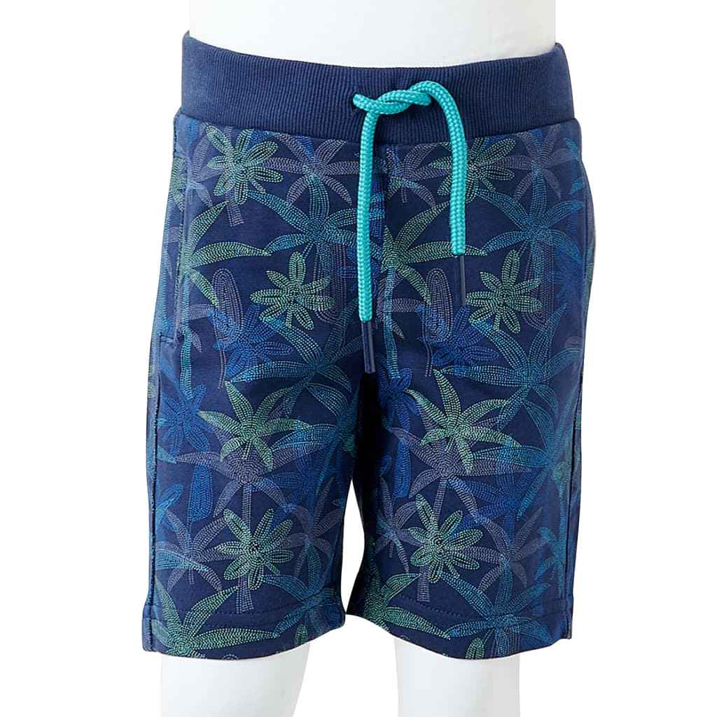 Calções de criança com cordão azul-escuro 92