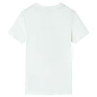 T-shirt de manga curta para criança cor cru 140