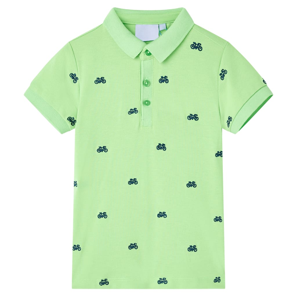 Polo de criança verde néon 92