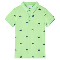 Polo de criança verde néon 92