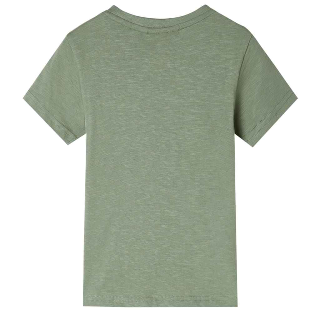 T-shirt manga curta para criança caqui-claro 92