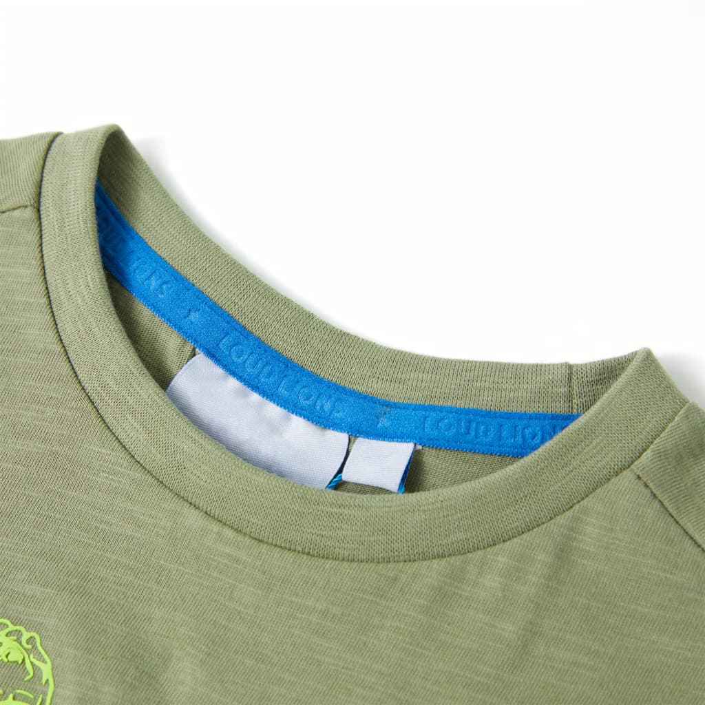T-shirt manga curta para criança caqui-claro 92