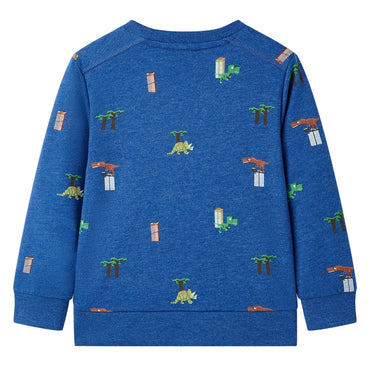 Sweatshirt para criança azul-escuro mesclado 140