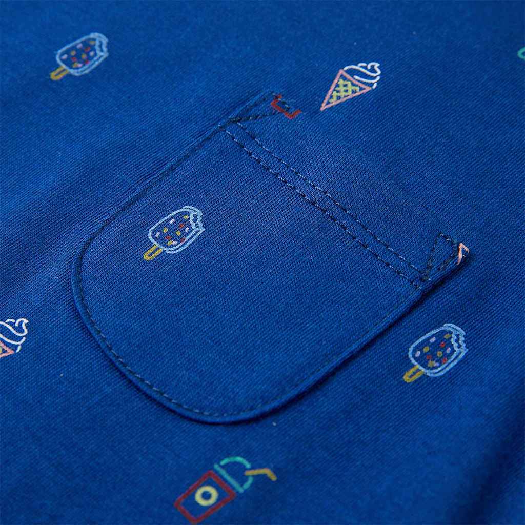 Camisola de manga cava para criança azul-escuro 92